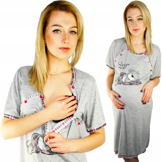Nočná košeľa Evila-shop 1234 šedá veľkosť XL